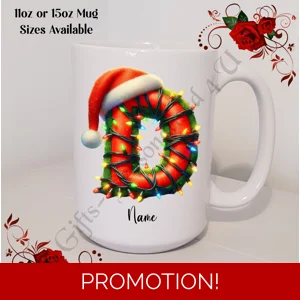 Personalised Mug 11oz & 15oz sizes - Christmas / Initial / Name - D.39