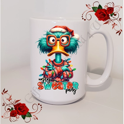 Designed Mug 11oz & 15oz sizes - Grumpy Duck Christmas - Design 3 Designed Mug 11oz & 15oz sizes - Grumpy Duck Christmas - Design 3