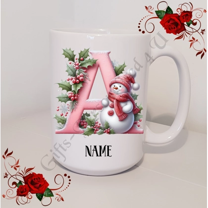 Personalised Mug 11oz & 15oz sizes - Christmas / Initial / Name - D.42