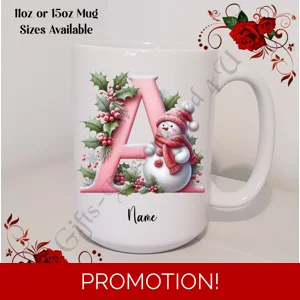 Personalised Mug 11oz & 15oz sizes - Christmas / Initial / Name - D.42