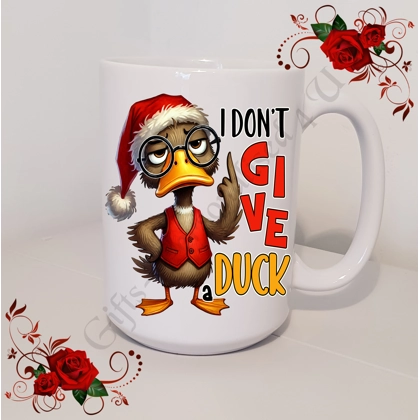 Designed Mug 11oz & 15oz sizes - Grumpy Duck Christmas - Design 4 Designed Mug 11oz & 15oz sizes - Grumpy Duck Christmas - Design 4