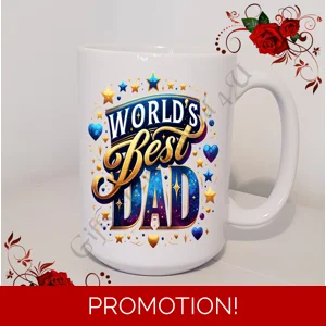 Designed Mug 11oz & 15oz sizes - Worlds Best Dad - Design 5