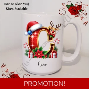 Personalised Mug 11oz & 15oz sizes - Christmas / Initial / Name - D.75
