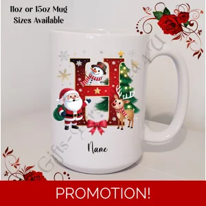 Personalised Mug 11oz & 15oz sizes - Christmas / Initial / Name - D.76