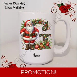 Personalised Mug 11oz & 15oz sizes - Christmas / Initial / Name - D.78