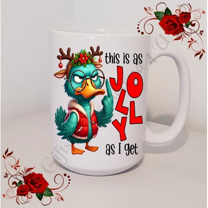 Designed Mug 11oz & 15oz sizes - Grumpy Duck Christmas - Design 7 Designed Mug 11oz & 15oz sizes - Grumpy Duck Christmas - Design 7