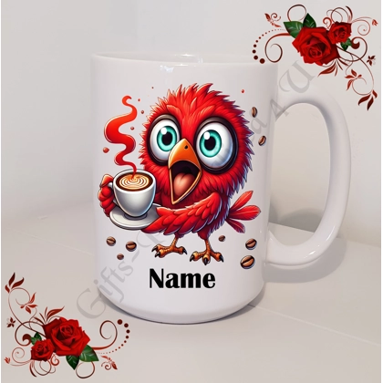 Personalised Mug 11oz & 15oz sizes - Quirky Bird - Name - Design 7 Personalised Mug 11oz & 15oz sizes - Quirky Bird - Name - Design 7