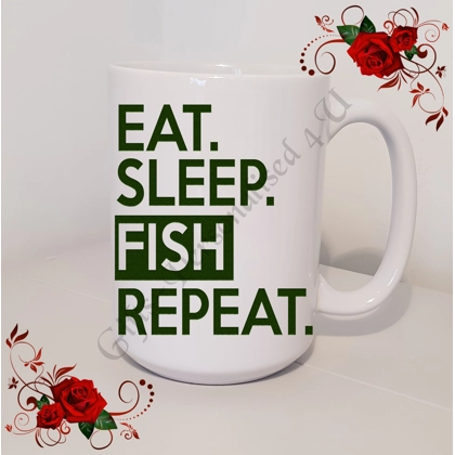 Designed Mug 11oz & 15oz sizes - Fishing Quote - Design 8