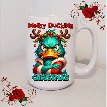 Designed Mug 11oz & 15oz sizes - Grumpy Duck Christmas - Design 8 Designed Mug 11oz & 15oz sizes - Grumpy Duck Christmas - Design 8