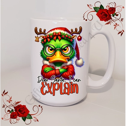 Designed Mug 11oz & 15oz sizes - Grumpy Duck Christmas - Design 9 Designed Mug 11oz & 15oz sizes - Grumpy Duck Christmas - Design 9