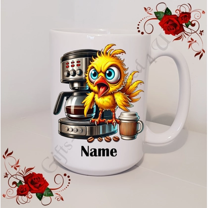 Personalised Mug 11oz & 15oz sizes - Quirky Bird - Name - Design 9 Personalised Mug 11oz & 15oz sizes - Quirky Bird - Name - Design 9
