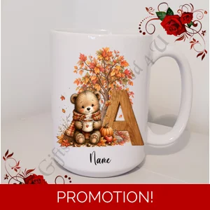 Personalised Mug 11oz & 15oz sizes - Autumn - Initial / Name - D.100