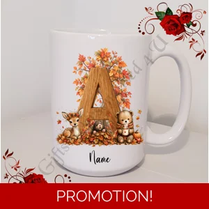 Personalised Mug 11oz & 15oz sizes - Autumn - Initial / Name - D.96