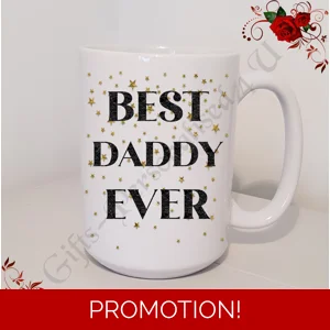 Personalised Mug 11oz & 15oz sizes - Stars - Best Ever Daddy / Dad / Pop etc - Design 3
