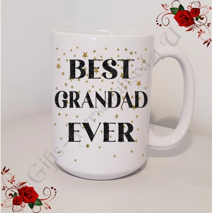 Personalised Mug 11oz & 15oz sizes - Stars - Best Ever Grandad / Grandpa / Poptc - Design 3 Personalised Mug 11oz & 15oz sizes - Stars - Best Ever Grandad / Grandpa / Poptc - Design 3