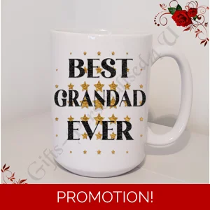 Personalised Mug 11oz & 15oz sizes - Stars - Best Ever Grandad / Grandpa / Poptc - Design 4