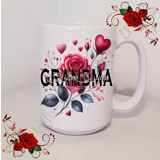 Designed Mug 11oz & 15oz sizes - Roses..