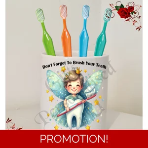 Personalised Ceramic Tooth Brush Holder –  Design 3
