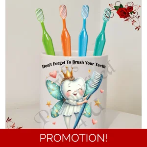 Personalised Ceramic Tooth Brush Holder –  Design 4