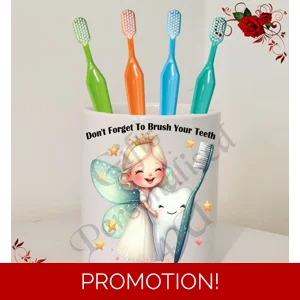 Personalised Ceramic Tooth Brush Holder –  Design 8