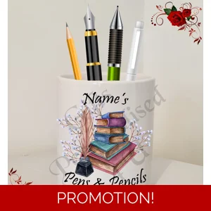 Personalised Ceramic Pens & Pencils Holder – Name’s Pens & Pencils – Design 1
