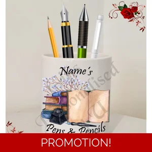 Personalised Ceramic Pens & Pencils Holder – Name’s Pens & Pencils – Design 2