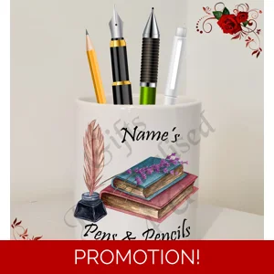 Personalised Ceramic Pens & Pencils Holder – Name’s Pens & Pencils – Design 3