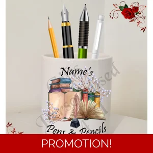Personalised Ceramic Pens & Pencils Holder – Name’s Pens & Pencils – Design 4