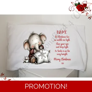 Personalised Pillowcase - Christmas Eve - Name - D.5