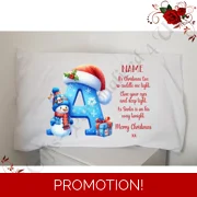Personalised Pillowcase - Christmas Eve - Name & Initial - D.30