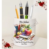 Personalised Ceramic Pen Holder – Teac..