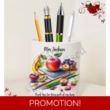 Personalised Ceramic Pen Holder – Teac..