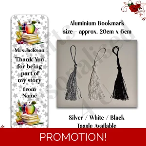 Personalised Aluminium Bookmark - Teacher - Thank You / Leaving Gift - Design 18