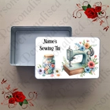 Personalised Metal Storage Tin - Sewin..