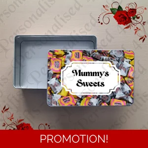 Personalised Metal Storage Tin - Sweets - Name's Sweets - D.2