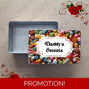 Personalised Metal Storage Tin - Sweets - Name's Sweets - D.3