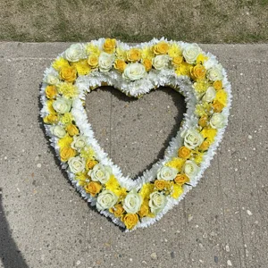 Open heart wreath