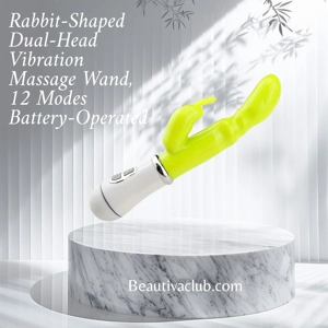 1pc Rabbit-Shaped Dual-Head Vibration Massage Wand