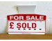 RED For Sale Sign Board, Car Price/Pricing Sun Visor Vehicle/Auto Price Kit
