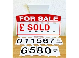 RED For Sale Sign Board, Car Price/Pricing Sun Visor Vehicle/Auto Price Kit