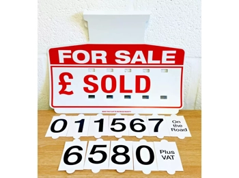 RED For Sale Sign Board, Car Price/Pricing Sun Visor Vehicle/Auto Price Kit