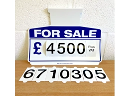 Blue For Sale Sign Board, Car Price/Pricing Sun Visor Vehicle/Auto Price Kit