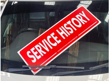 Reusable RED Correx Car/Vehicle For Sale Signs -Service History with Assorted Wording
