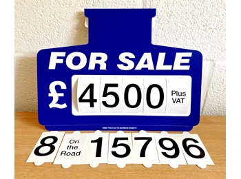 Blue For Sale Sign Board, Car Price/Pricing Sun Visor Vehicle/Auto Price Kit