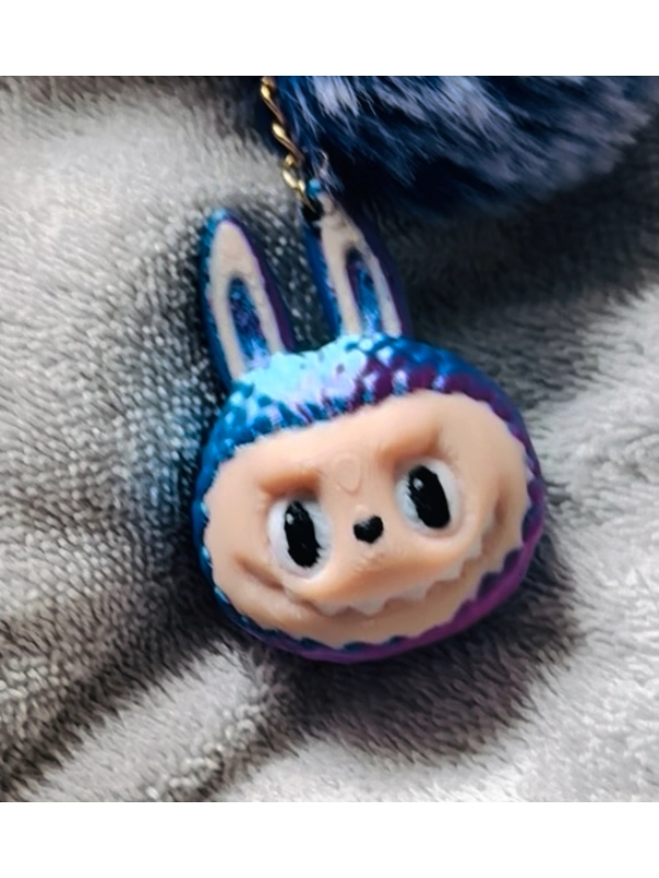 3D Printed Labubu Head Keychain – Fan Art