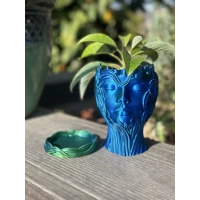 Γλάστρα ξωτικό γυναικείο κεφάλι, μοναδικό σχέδιο για δώρο, εσωτερική διακόσμηση