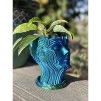 Γλάστρα ξωτικό γυναικείο κεφάλι, μοναδικό σχέδιο για δώρο, εσωτερική διακόσμηση