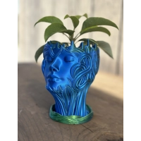 Γλάστρα ξωτικό γυναικείο κεφάλι, μοναδικό σχέδιο για δώρο, εσωτερική διακόσμηση