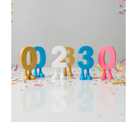 Cake Toppers Αριθμοί με Ποδαράκια – Μοναδικά Διακοσμητικά Τούρτας για Γενέθλια, Γιορτές και Επετείου