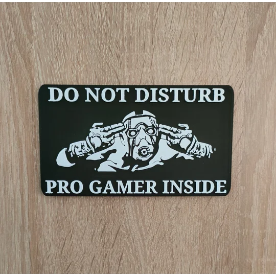 Πινακίδα Πόρτας Δωματίου Pro Gamer “Do not disturb”, αστεία πινακίδα, δωμάτιο παιχνιδιών